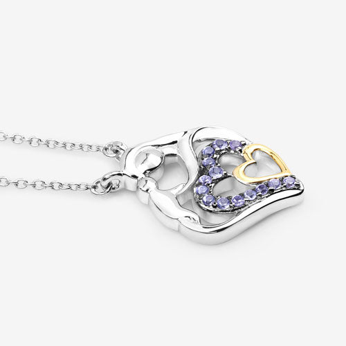 0.28 Carat Genuine Tanzanite .925 Sterling Silver Pendant on sale at MyriadMart