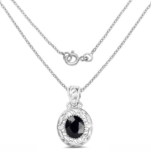 5.94 Carat Dyed Sapphire .925 Sterling Silver Pendant on sale at MyriadMart