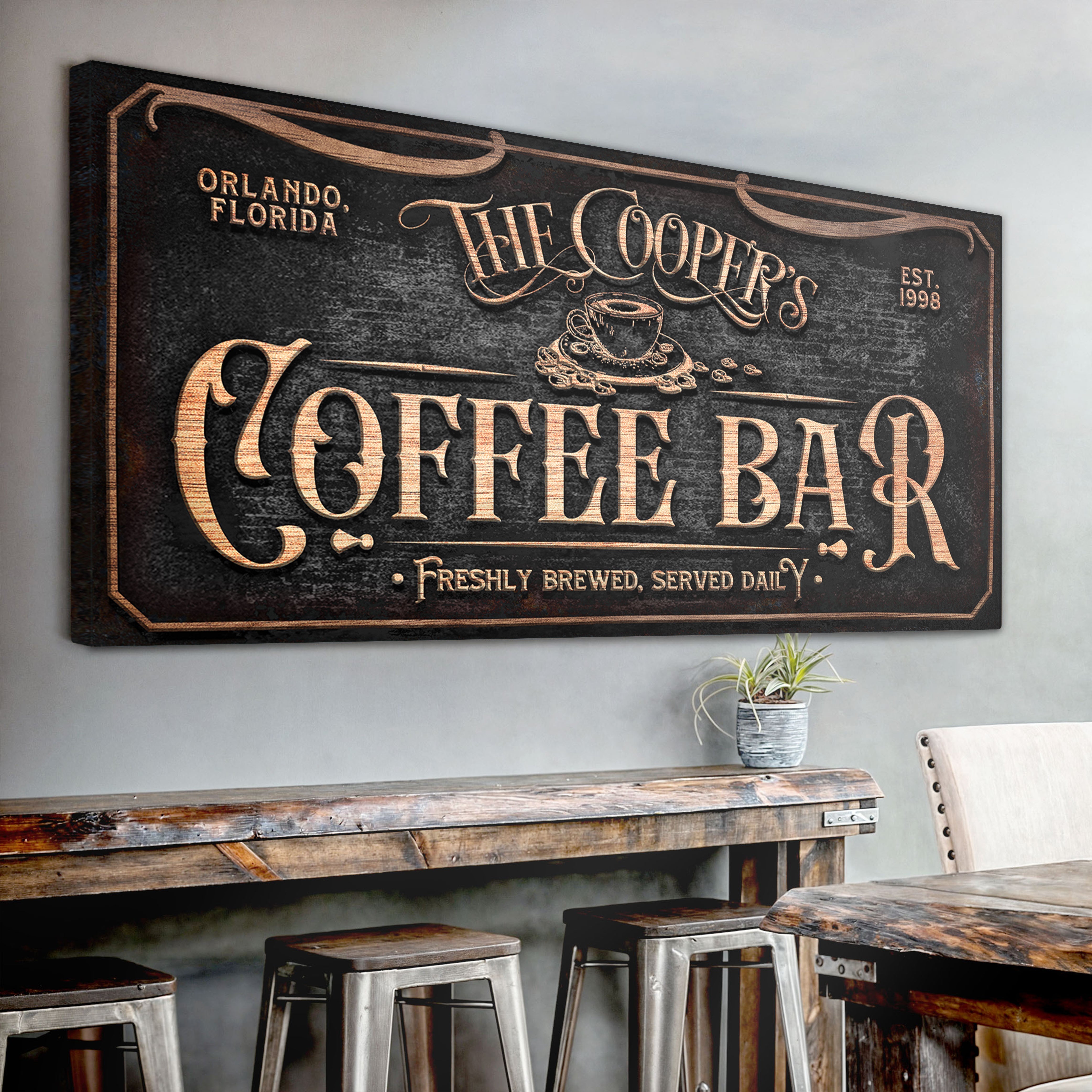 Personalized Coffee Bar Sign V on sale at MyriadMart