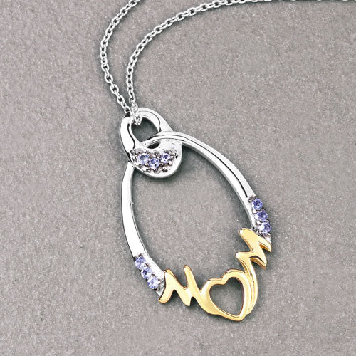 0.18 Carat Genuine Tanzanite .925 Sterling Silver Pendant on sale at MyriadMart