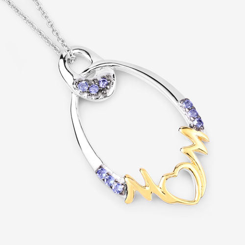 0.18 Carat Genuine Tanzanite .925 Sterling Silver Pendant on sale at MyriadMart