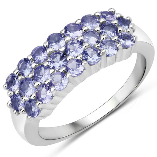 1.54 Carat Genuine Tanzanite .925 Sterling Silver Ring on sale at MyriadMart