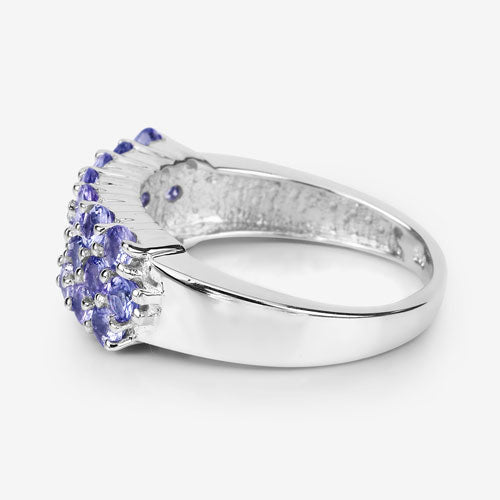 1.54 Carat Genuine Tanzanite .925 Sterling Silver Ring on sale at MyriadMart
