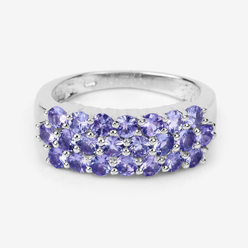 1.54 Carat Genuine Tanzanite .925 Sterling Silver Ring on sale at MyriadMart