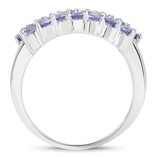 1.54 Carat Genuine Tanzanite .925 Sterling Silver Ring on sale at MyriadMart