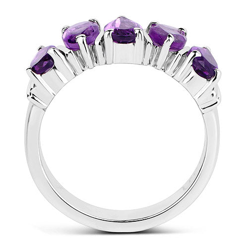 1.85 Carat Genuine Amethyst .925 Sterling Silver Ring on sale at MyriadMart