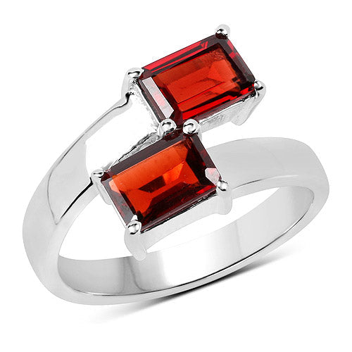 2.40 Carat Genuine Garnet .925 Sterling Silver Ring on sale at MyriadMart