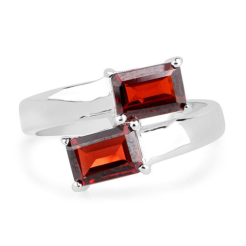 2.40 Carat Genuine Garnet .925 Sterling Silver Ring on sale at MyriadMart