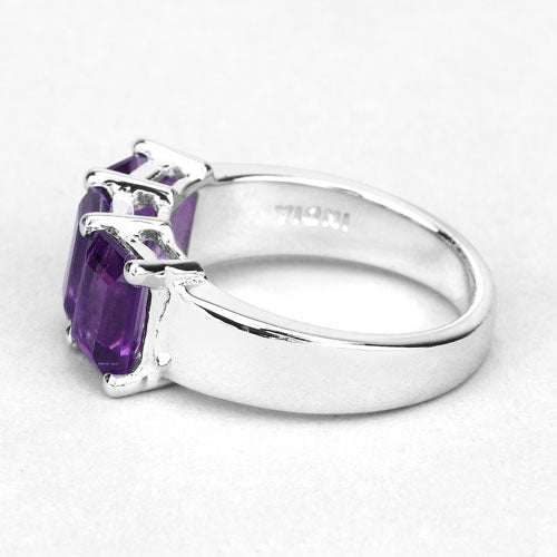 2.85 Carat Genuine Amethyst .925 Sterling Silver Ring on sale at MyriadMart