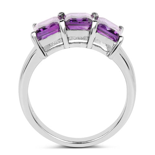 2.85 Carat Genuine Amethyst .925 Sterling Silver Ring on sale at MyriadMart