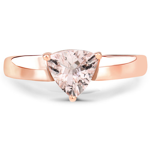 0.90 Carat Genuine Morganite .925 Sterling Silver Ring on sale at MyriadMart