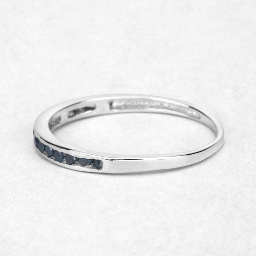 0.20 Carat Genuine Blue Diamond .925 Sterling Silver Ring on sale at MyriadMart