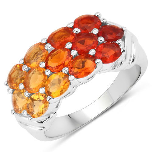 1.56 Carat Genuine Fire Opal .925 Sterling Silver Ring on sale at MyriadMart