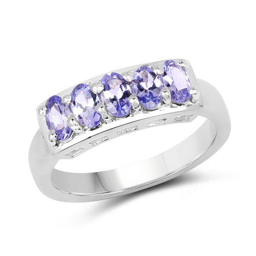 1.25 Carat Genuine Tanzanite .925 Sterling Silver Ring on sale at MyriadMart