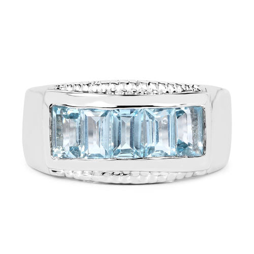 1.75 Carat Genuine Blue Topaz .925 Sterling Silver Ring on sale at MyriadMart