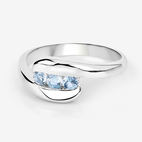 0.74 Carat Genuine Blue Topaz .925 Sterling Silver Ring on sale at MyriadMart