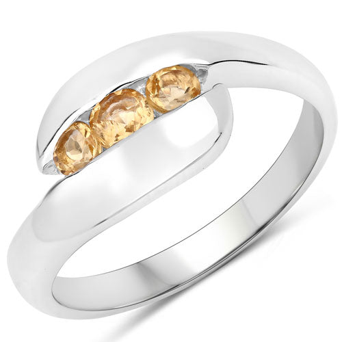 0.55 Carat Genuine Citrine .925 Sterling Silver Ring on sale at MyriadMart
