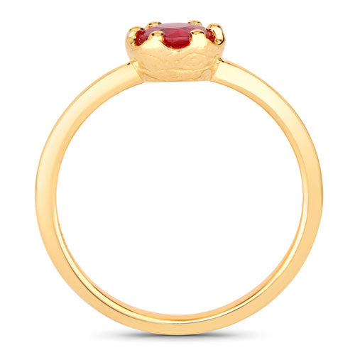 0.50 Carat Genuine Ruby 14K Yellow Gold Ring on sale at MyriadMart
