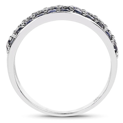 1.70 Carat Genuine Blue Sapphire .925 Sterling Silver Ring on sale at MyriadMart