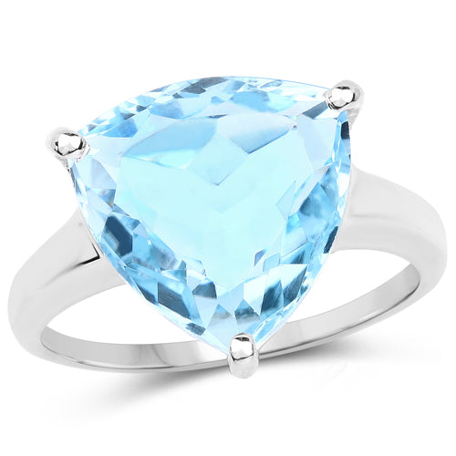 9.00 Carat Genuine Blue Topaz .925 Sterling Silver Ring on sale at MyriadMart