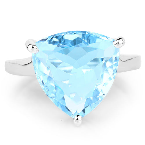 9.00 Carat Genuine Blue Topaz .925 Sterling Silver Ring on sale at MyriadMart
