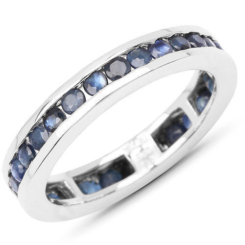 2.00 Carat Genuine Blue Sapphire .925 Sterling Silver Ring on sale at MyriadMart