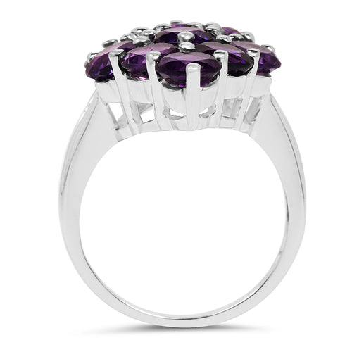 6.78 Carat Genuine Amethyst .925 Sterling Silver Ring on sale at MyriadMart