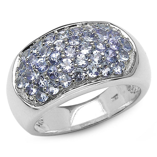 1.37 Carat Genuine Tanzanite .925 Sterling Silver Ring on sale at MyriadMart