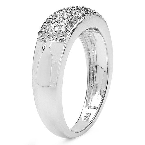 0.49 Carat Genuine White Diamond .925 Sterling Silver Ring on sale at MyriadMart