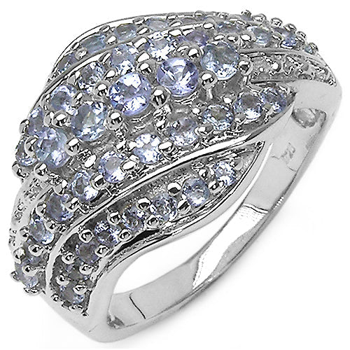1.22 Carat Genuine Tanzanite .925 Sterling Silver Ring on sale at MyriadMart
