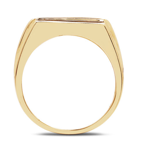 14K Yellow Gold Plated 0.25 Carat Genuine Blue Diamond .925 Sterling Silver Ring on sale at MyriadMart