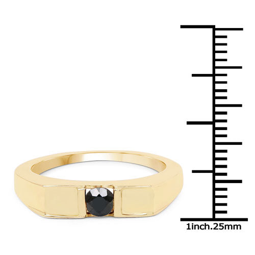 0.25 Carat Genuine Black Diamond .925 Sterling Silver Ring on sale at MyriadMart