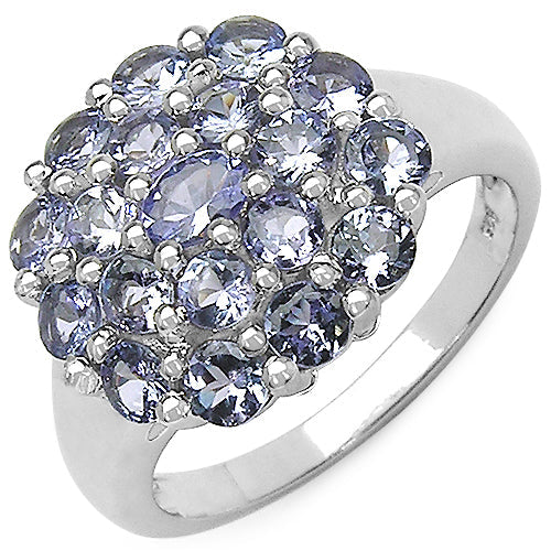 1.83 Carat Genuine Tanzanite .925 Sterling Silver Ring on sale at MyriadMart