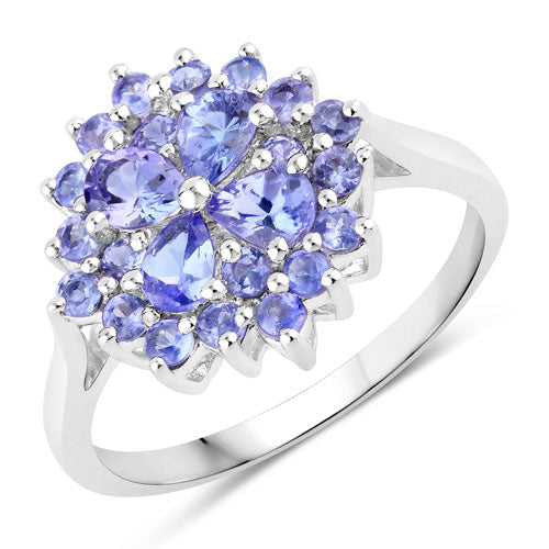 1.16 Carat Genuine Tanzanite .925 Sterling Silver Ring on sale at MyriadMart