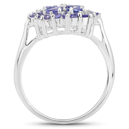 1.16 Carat Genuine Tanzanite .925 Sterling Silver Ring on sale at MyriadMart