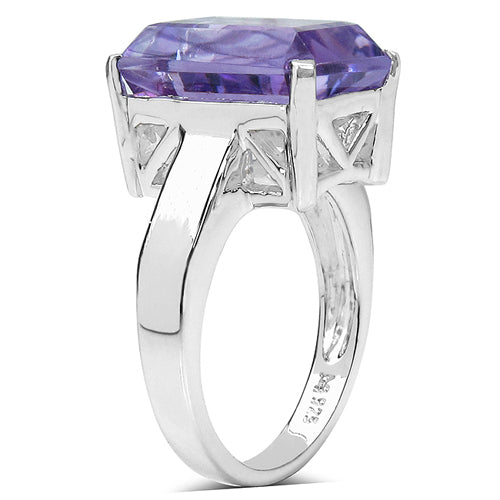 6.10 Carat Genuine Amethyst .925 Sterling Silver Ring on sale at MyriadMart