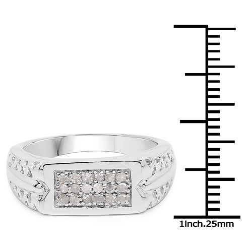 0.27 Carat Genuine White Diamond .925 Sterling Silver Ring on sale at MyriadMart