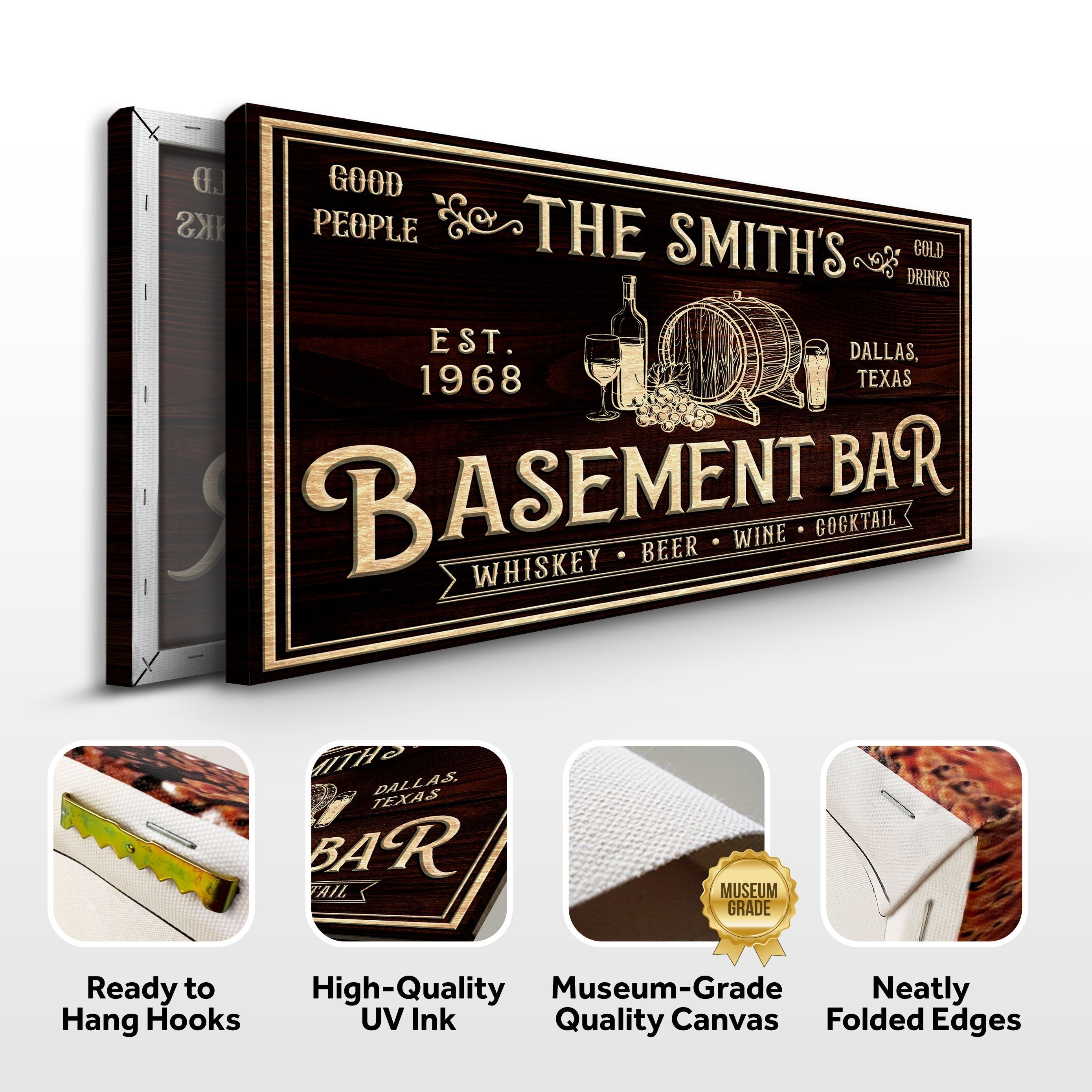 Personalized Basement Bar Sign on sale at MyriadMart