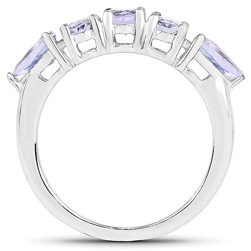 2.33 Carat Genuine Tanzanite .925 Sterling Silver Ring on sale at MyriadMart