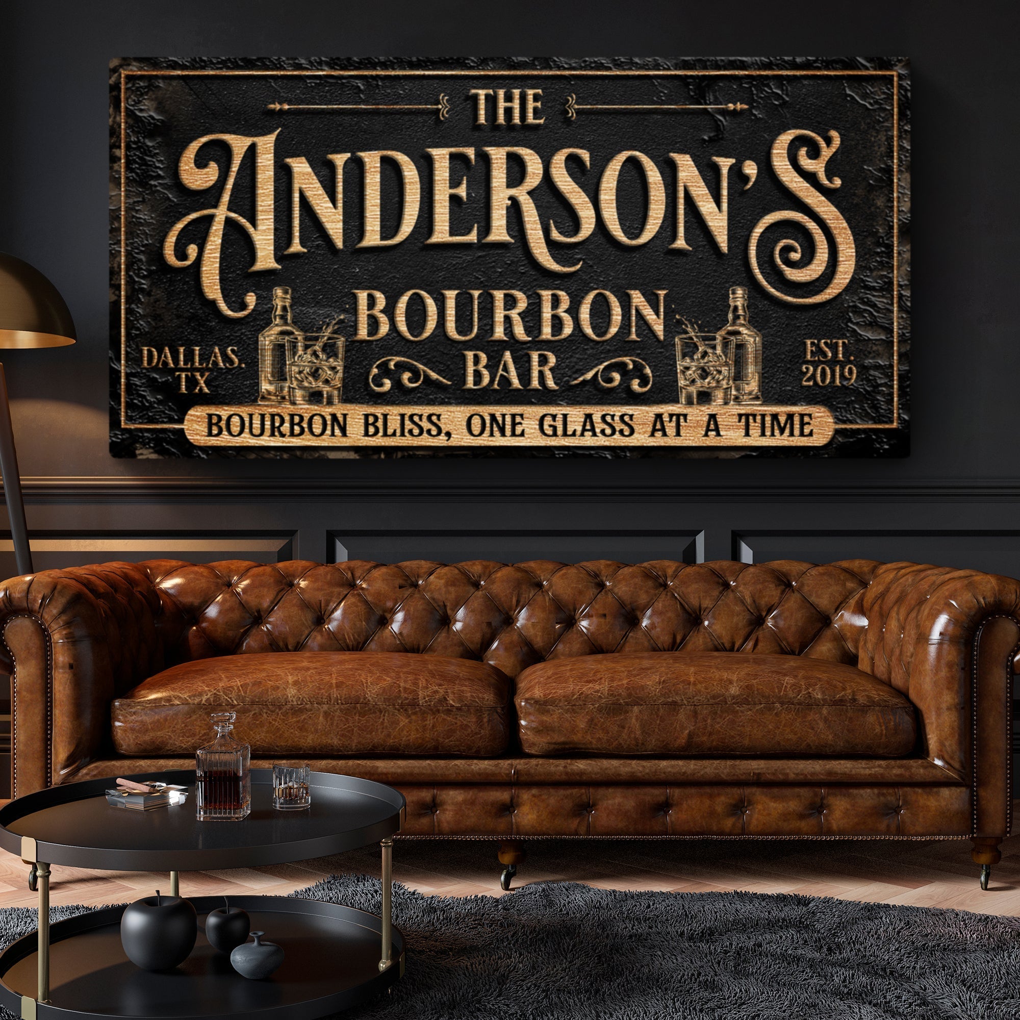 Personalized Bourbon Bar Sign III on sale at MyriadMart