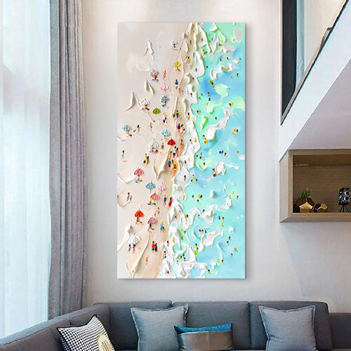 Beachfront Painting Coastal Wall Art on sale at MyriadMart