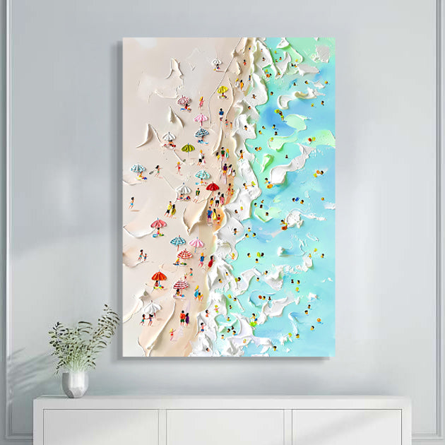 Beachfront Painting Coastal Wall Art on sale at MyriadMart
