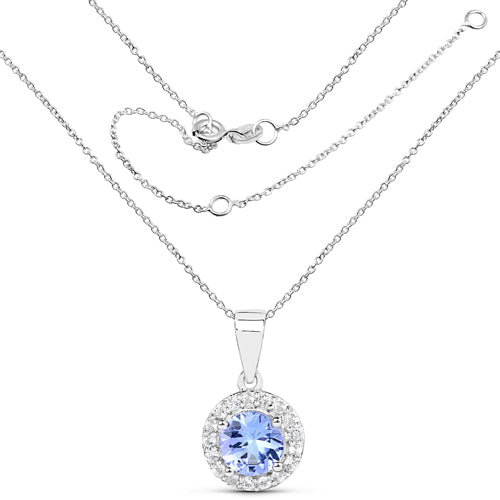 3.77 Carat Genuine Tanzanite and White Topaz .925 Sterling Silver 3 Piece Jewelry Set Ring, Earrings, and Pendant w/ Chain on sale at MyriadMart