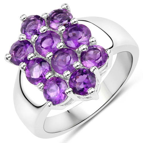 6.80 Carat Genuine Amethyst .925 Sterling Silver 3 Piece Jewelry Set Ring, Earrings, and Pendant w/ Chain on sale at MyriadMart