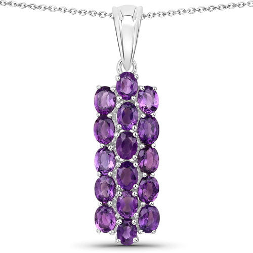 8.32 Carat Genuine Amethyst .925 Sterling Silver Jewelry Set on sale at MyriadMart