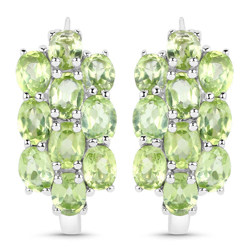 8.84 Carat Genuine Peridot .925 Sterling Silver 3 Piece Jewelry Set Ring, Earrings, and Pendant w/ Chain on sale at MyriadMart