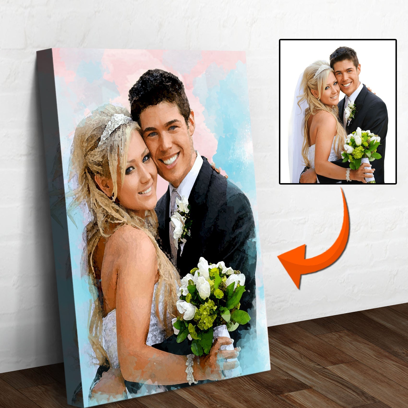 Couple Watercolor Sign II on sale at MyriadMart