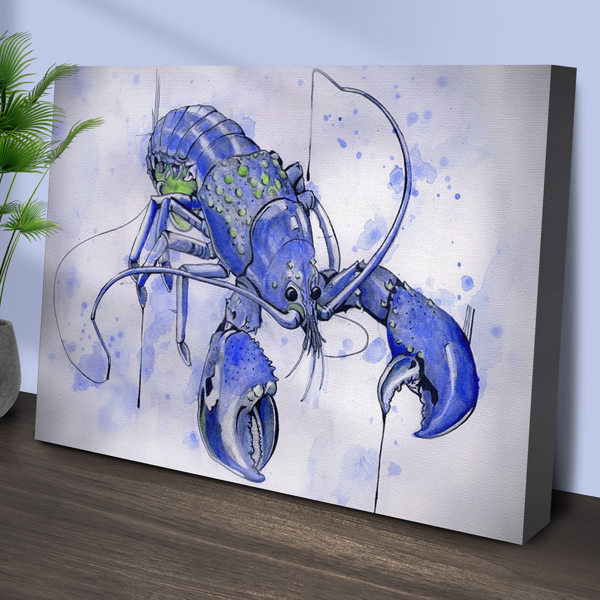 Lobster Watercolor Painting Canvas Wall Art VI on sale at MyriadMart
