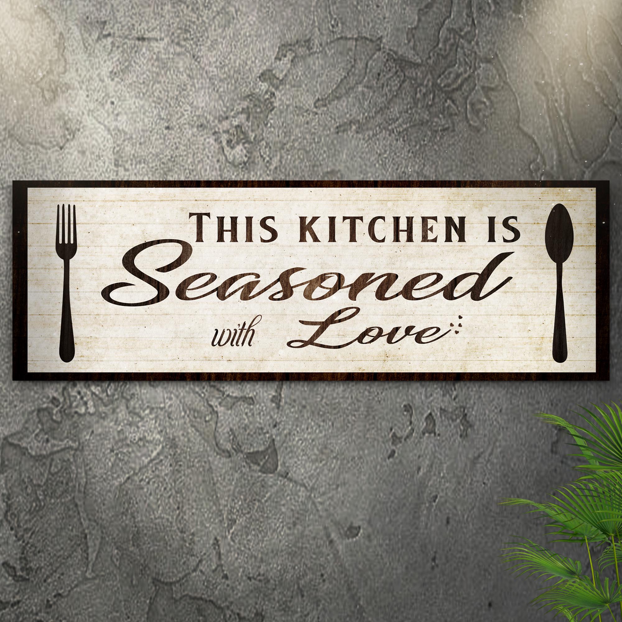 Kitchen Seasoned With Love Sign lll on sale at MyriadMart