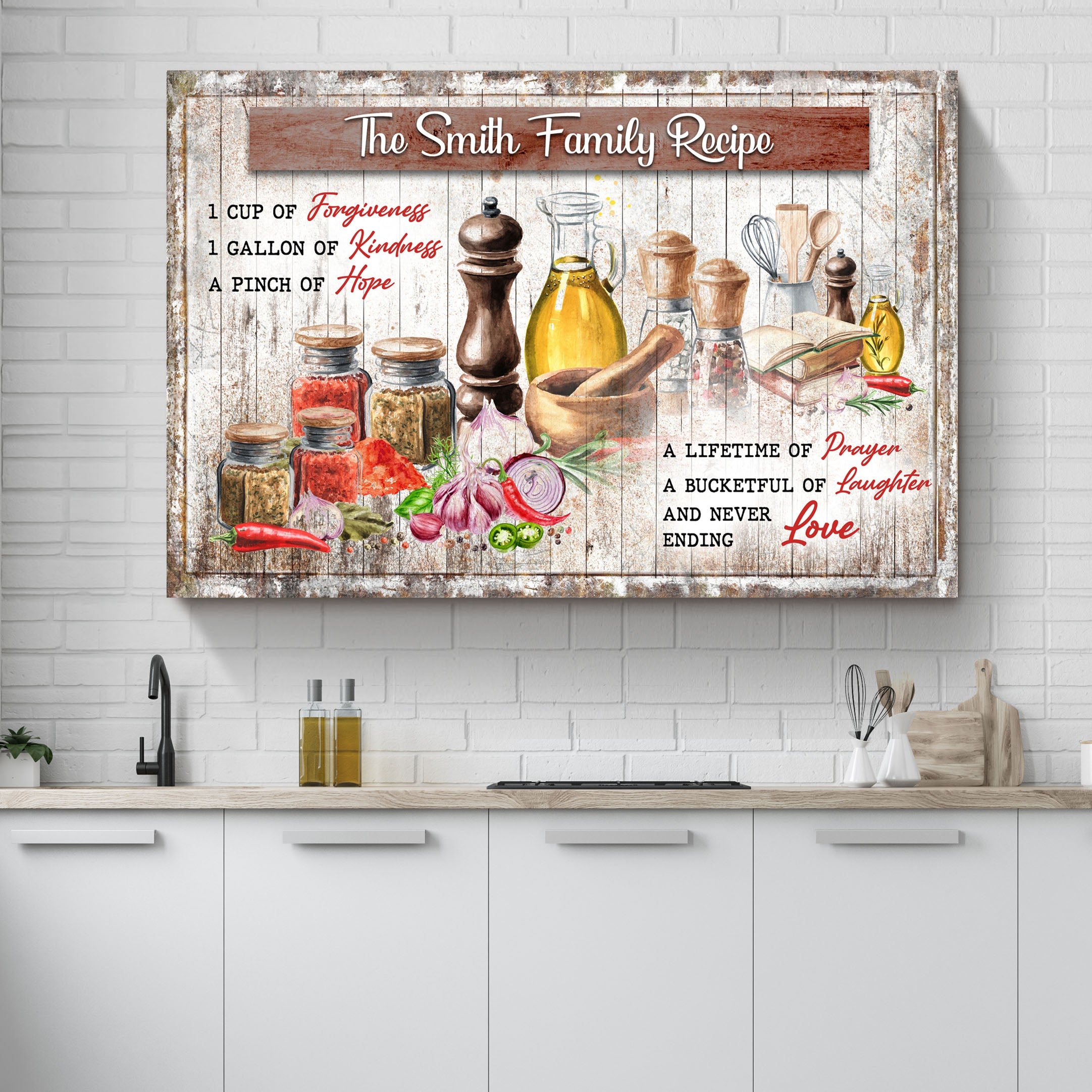 The Family Recipe Sign II on sale at MyriadMart